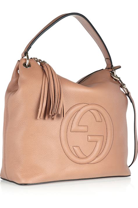 big gucci leather shoulder bag|Gucci textured leather shoulder bag.